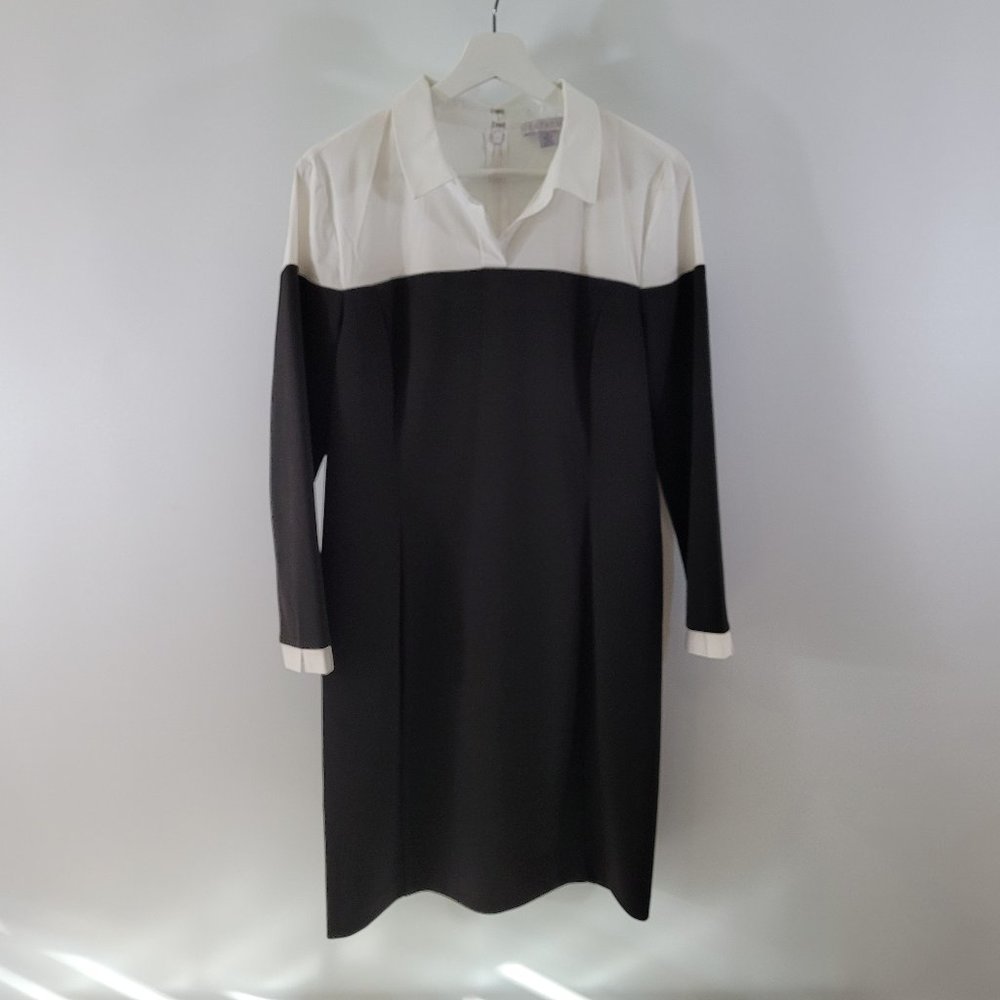1. State Collared Colourblock Dress